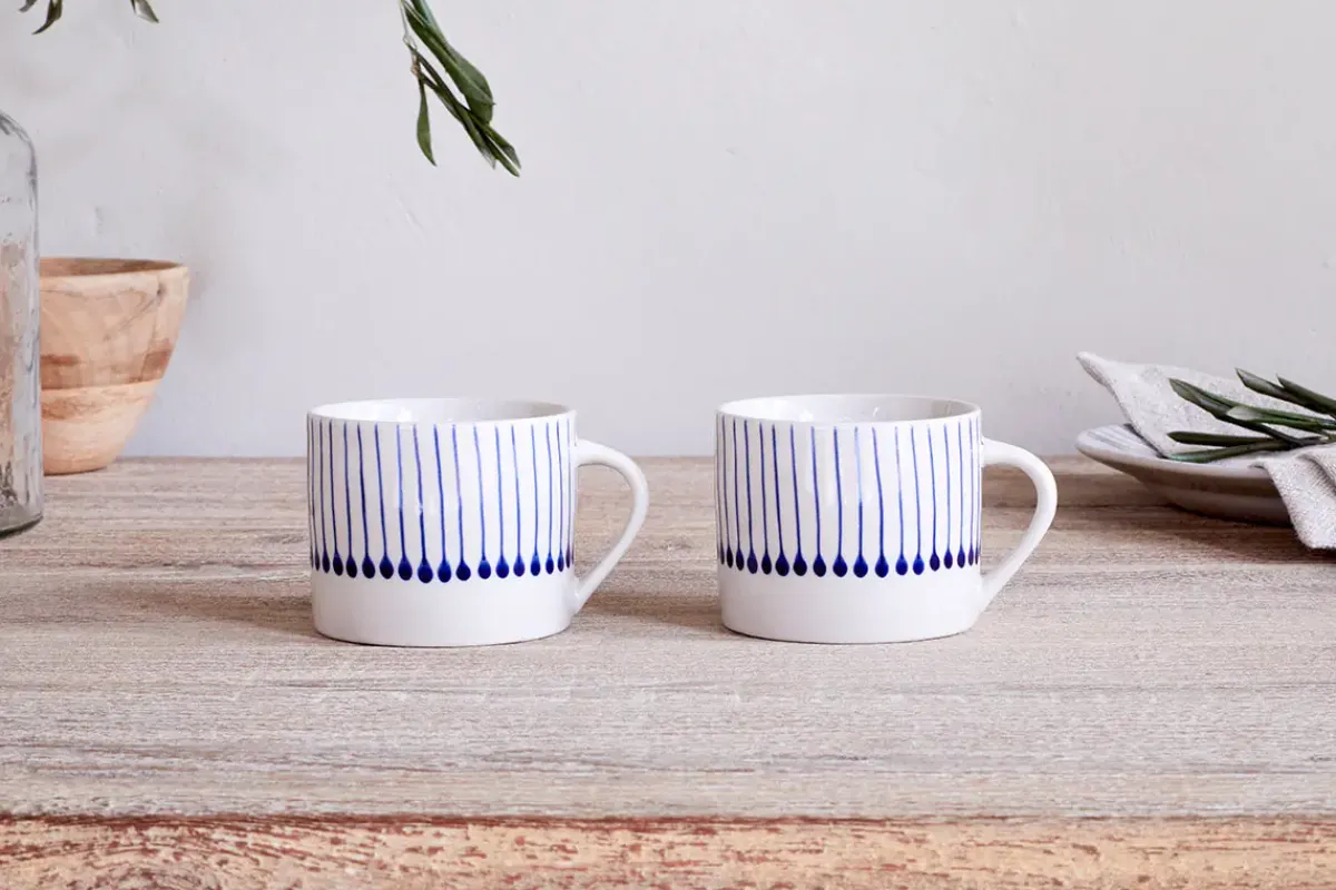 Mugs^Nkuku Iba Mug - Indigo - Small (Set of 2)