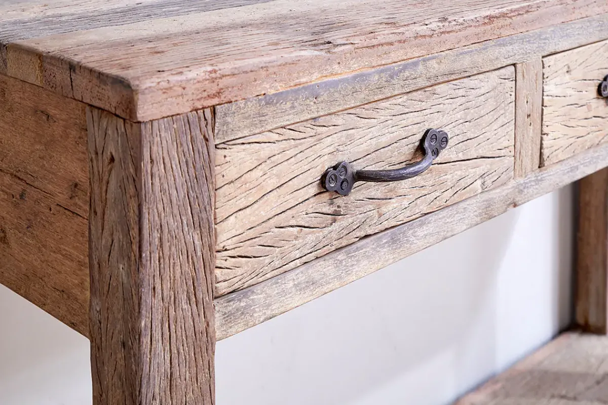 Hallway & Bootroom|Living^Nkuku Ibo Reclaimed Wood 3 Drawer Console Table - Natural