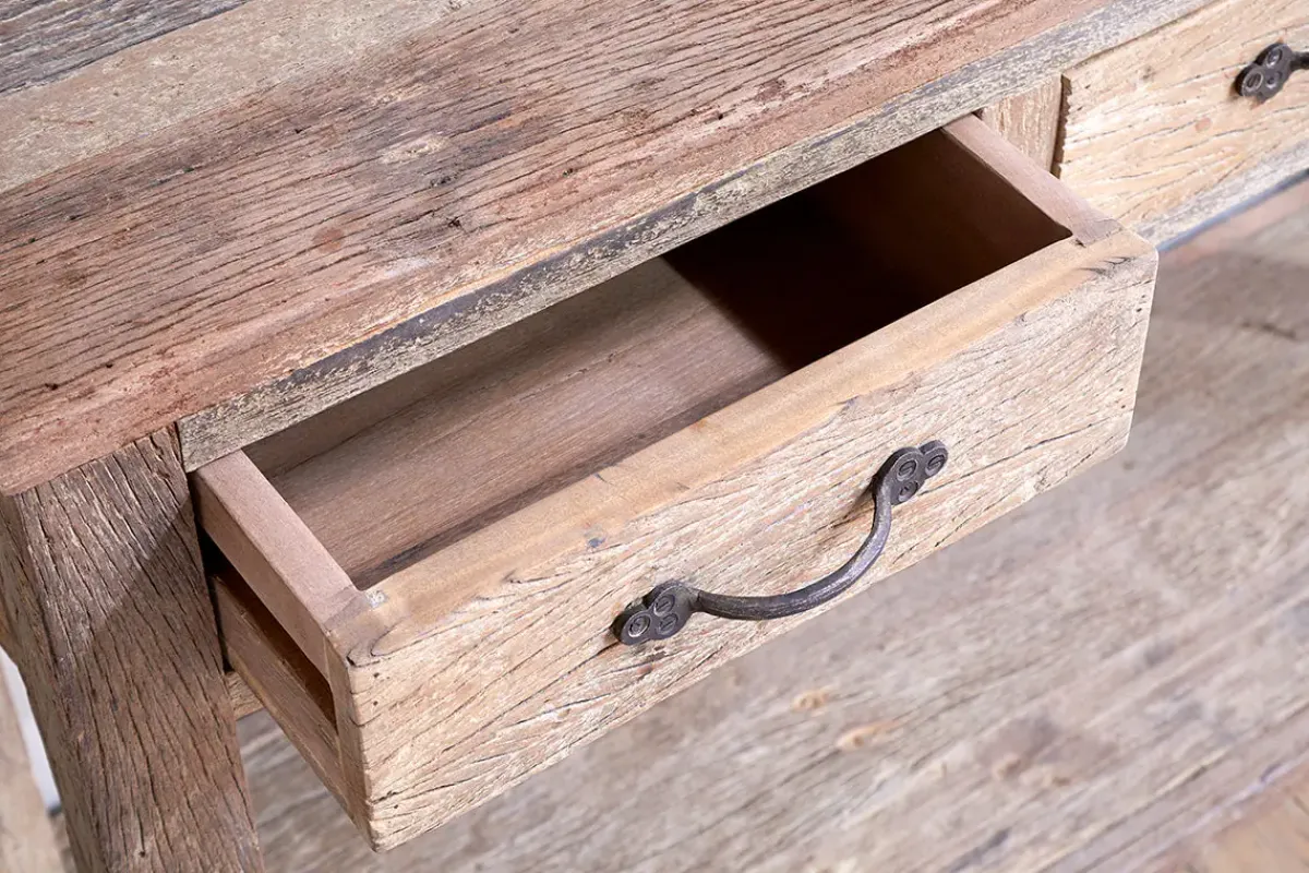 Hallway & Bootroom|Living^Nkuku Ibo Reclaimed Wood 3 Drawer Console Table - Natural