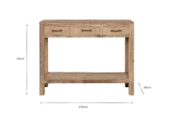 Hallway & Bootroom|Living^Nkuku Ibo Reclaimed Wood 3 Drawer Console Table - Natural