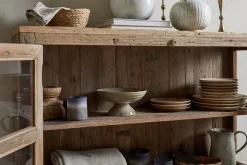 Hallway & Bootroom|Kitchen & Dining^Nkuku Ibo Reclaimed Wood & Glass Sideboard - Natural