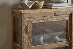 Hallway & Bootroom|Kitchen & Dining^Nkuku Ibo Reclaimed Wood & Glass Sideboard - Natural