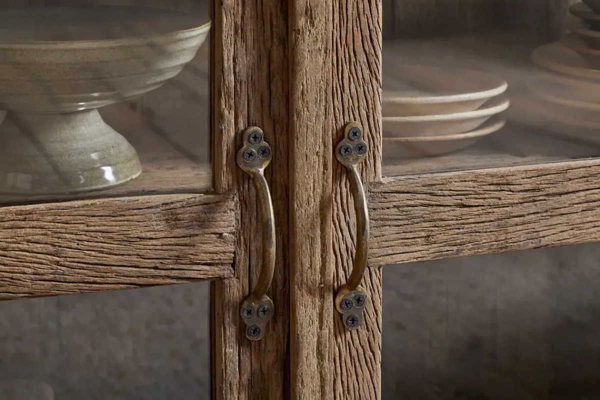 Hallway & Bootroom|Kitchen & Dining^Nkuku Ibo Reclaimed Wood & Glass Sideboard - Natural