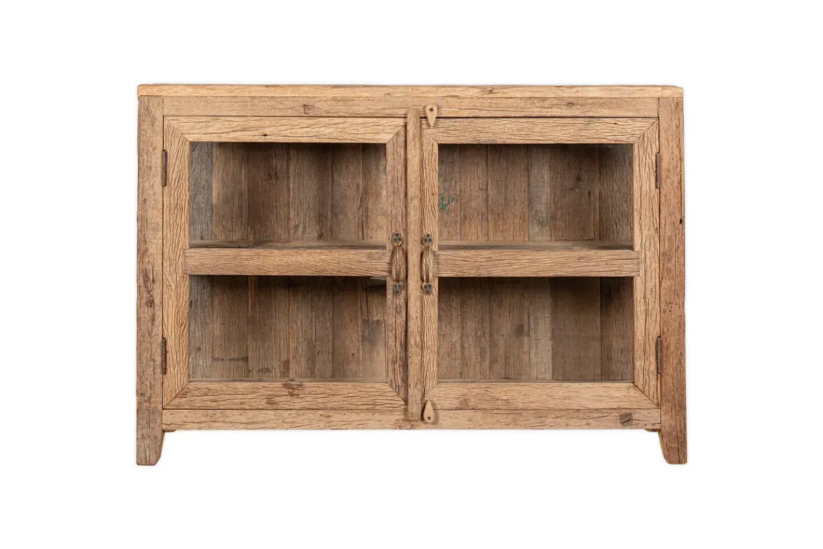 Hallway & Bootroom|Kitchen & Dining^Nkuku Ibo Reclaimed Wood & Glass Sideboard - Natural