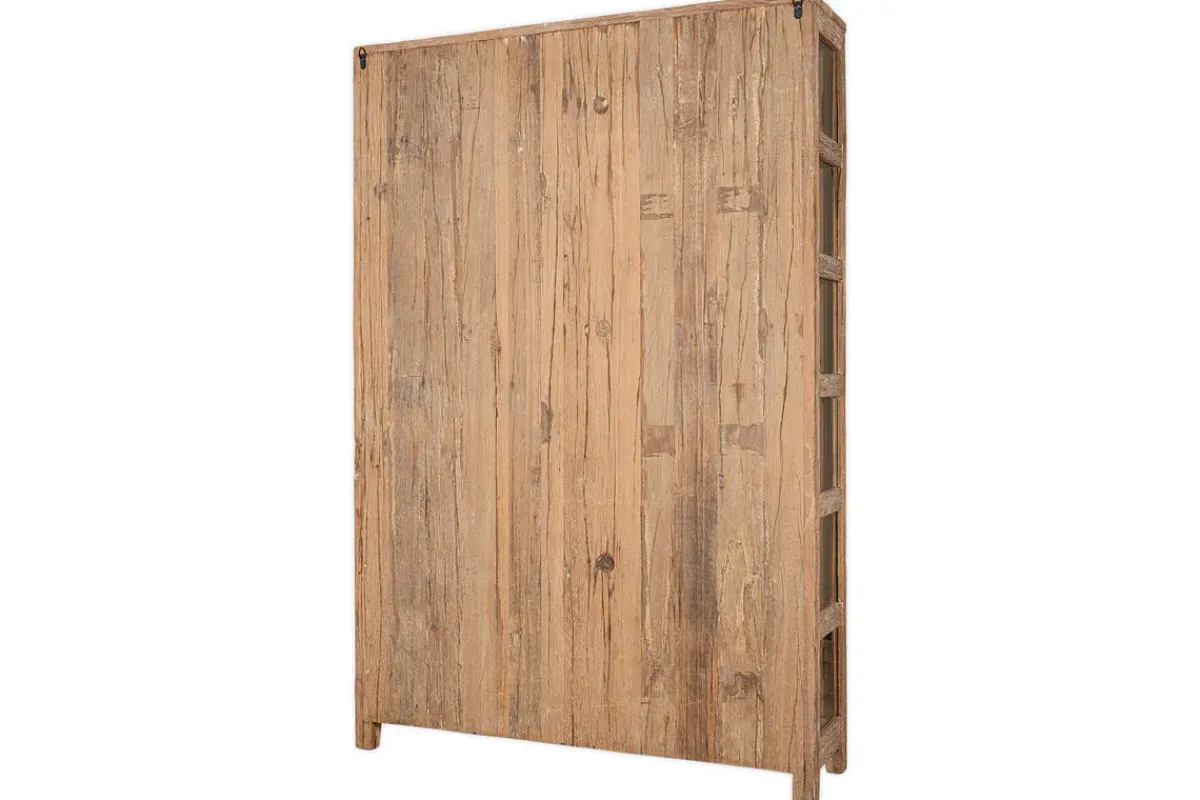 Kitchen & Dining|Cabinets & Sideboards^Nkuku Ibo Reclaimed Wood & Glass Cabinet - Natural - Wide