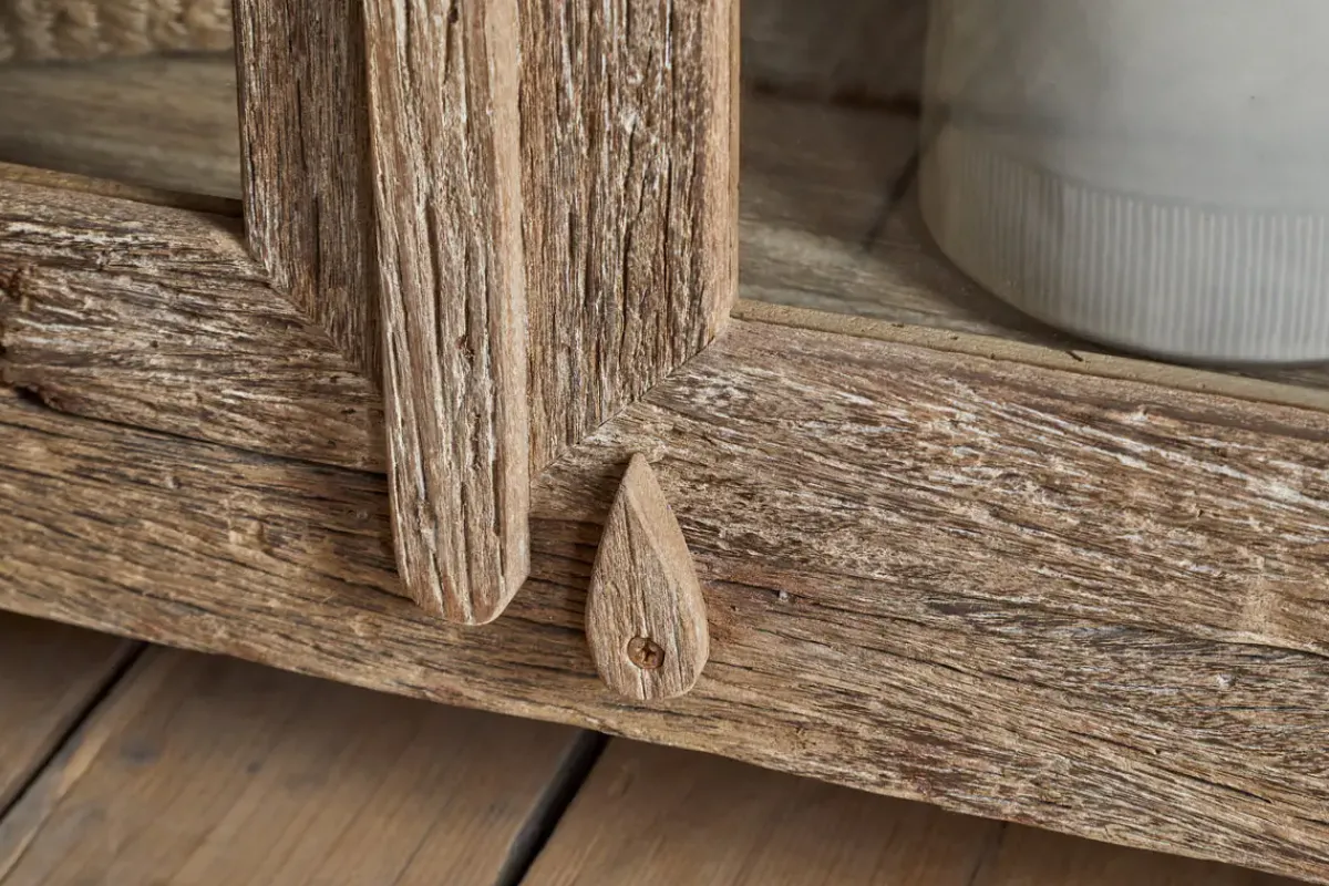 Kitchen & Dining|Cabinets & Sideboards^Nkuku Ibo Reclaimed Wood & Glass Cabinet - Natural - Wide