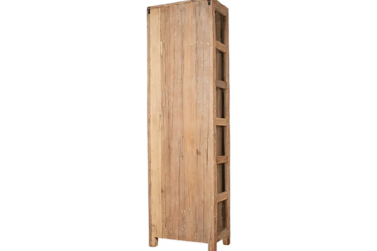Kitchen Storage|Kitchen & Dining^Nkuku Ibo Reclaimed Wood & Glass Cabinet - Natural - Tall