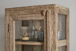 Kitchen Storage|Kitchen & Dining^Nkuku Ibo Reclaimed Wood & Glass Cabinet - Natural - Tall