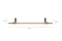 Home Office|Hallway & Bootroom^Nkuku Ibo Reclaimed Wood & Iron Shelf - Natural