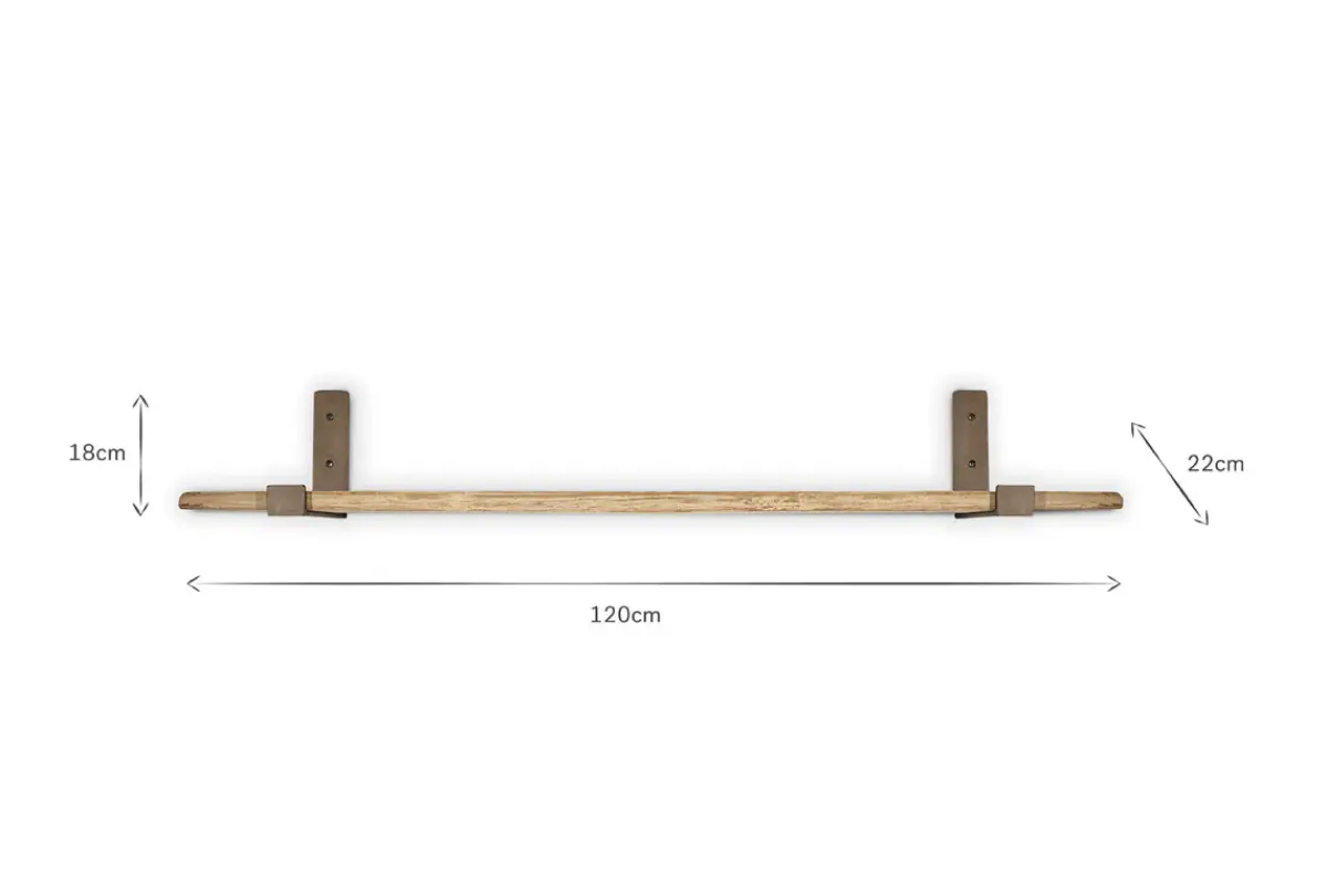 Home Office|Hallway & Bootroom^Nkuku Ibo Reclaimed Wood & Iron Shelf - Natural