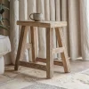 Living|Side Tables^Nkuku Ibo Reclaimed Wood Low Stool - Natural