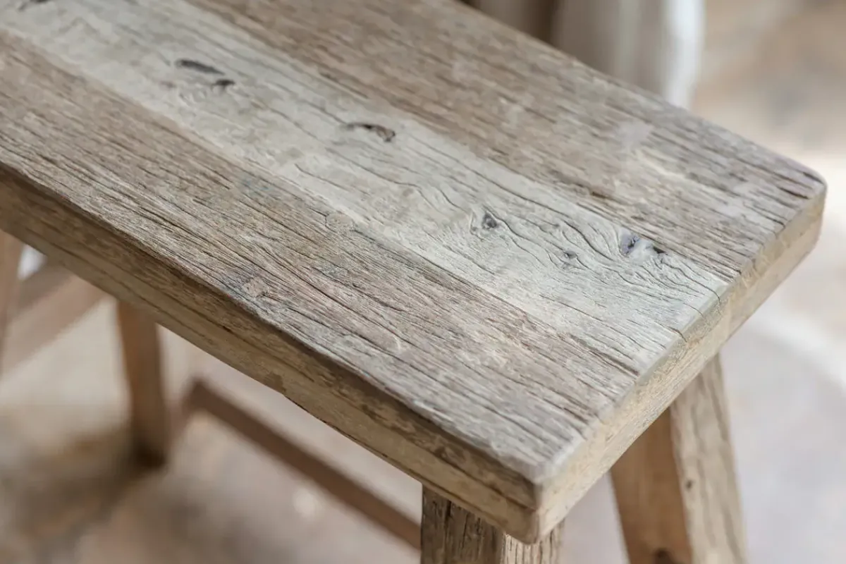 Living|Side Tables^Nkuku Ibo Reclaimed Wood Low Stool - Natural