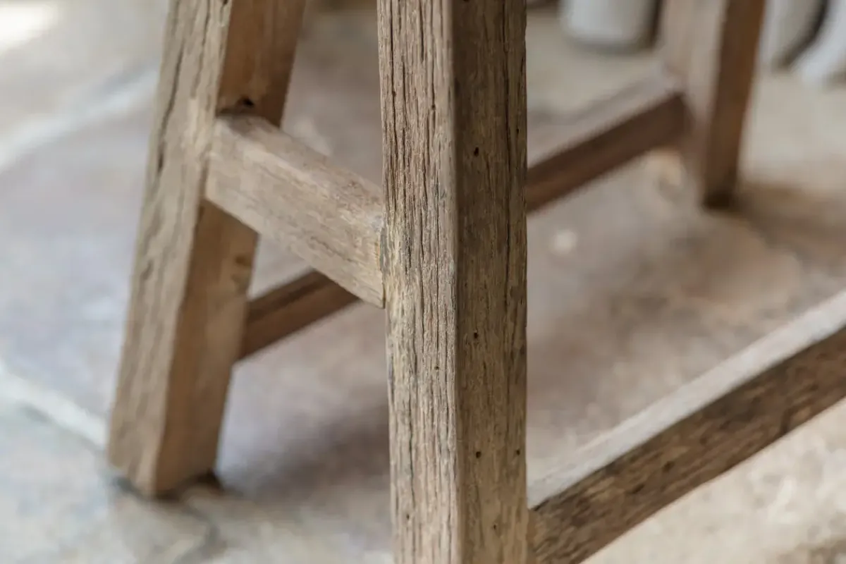 Living|Side Tables^Nkuku Ibo Reclaimed Wood Low Stool - Natural