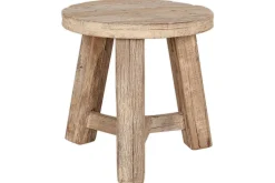 Living|Side Tables^Nkuku Ibo Reclaimed Wood Round Side Table - Natural