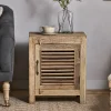 Bedroom|Living^Nkuku Ibo Reclaimed Wooden Slatted Cabinet – Natural - Small