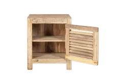 Bedroom|Living^Nkuku Ibo Reclaimed Wooden Slatted Cabinet – Natural - Small