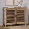 Home Office|Bedroom^Nkuku Ibo Reclaimed Wooden Slatted Sideboard - Natural