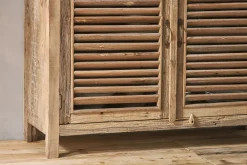 Home Office|Bedroom^Nkuku Ibo Reclaimed Wooden Slatted Sideboard - Natural