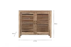 Home Office|Bedroom^Nkuku Ibo Reclaimed Wooden Slatted Sideboard - Natural