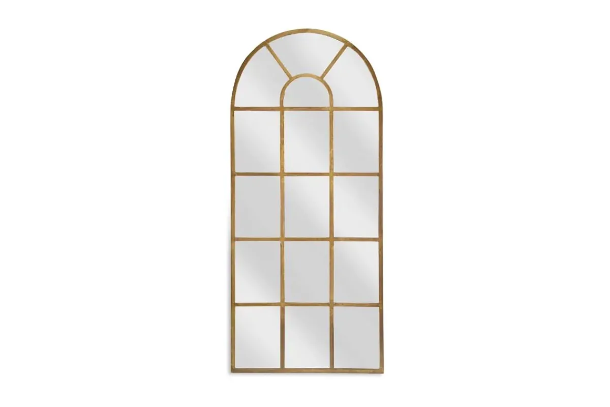 Full Length Mirrors^Nkuku Imoma Iron Full Length Arch Mirror - Brass