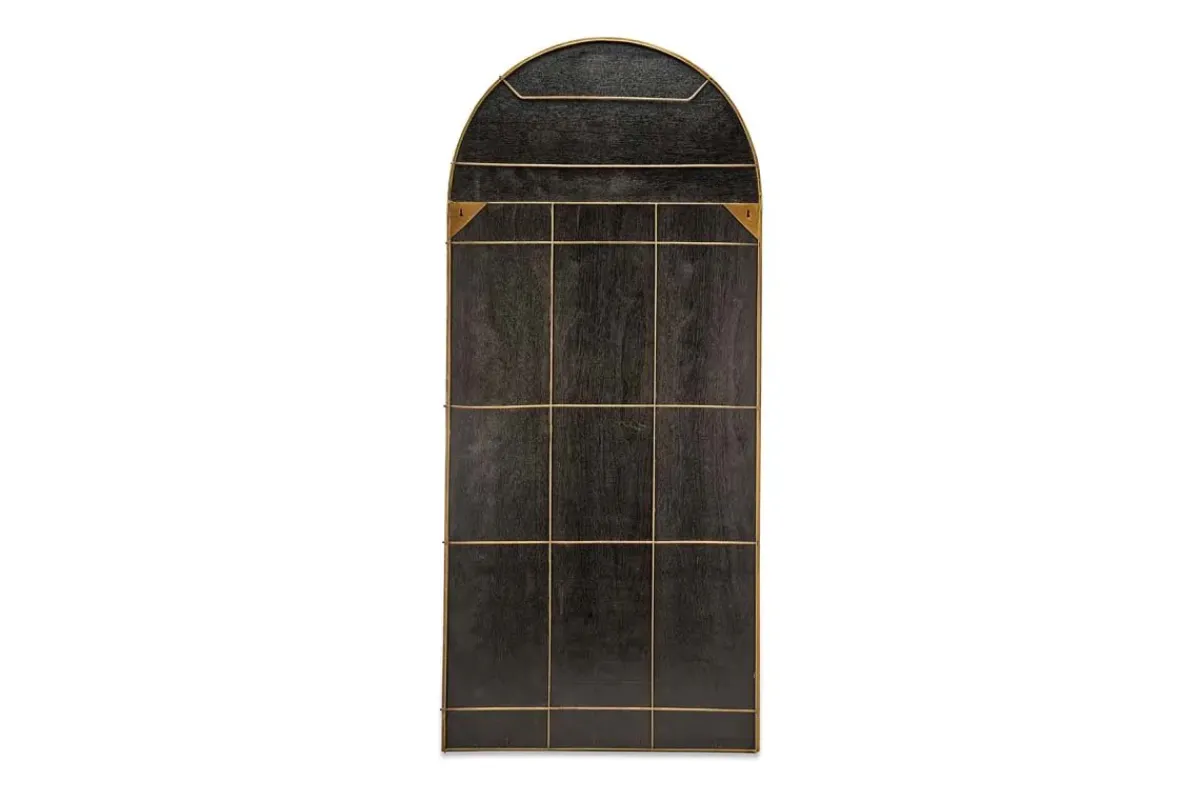 Full Length Mirrors^Nkuku Imoma Iron Full Length Arch Mirror - Brass
