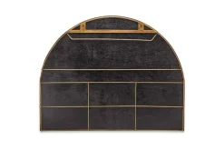 Wall Mirrors^Nkuku Imoma Iron Overmantel Arch Mirror - Brass