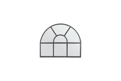 Fireside|Wall Mirrors^Nkuku Imoma Iron Overmantle Arch Mirror Black