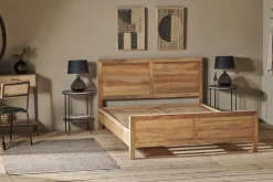 Bedroom^Nkuku Indali Mango Wood Bed - Natural