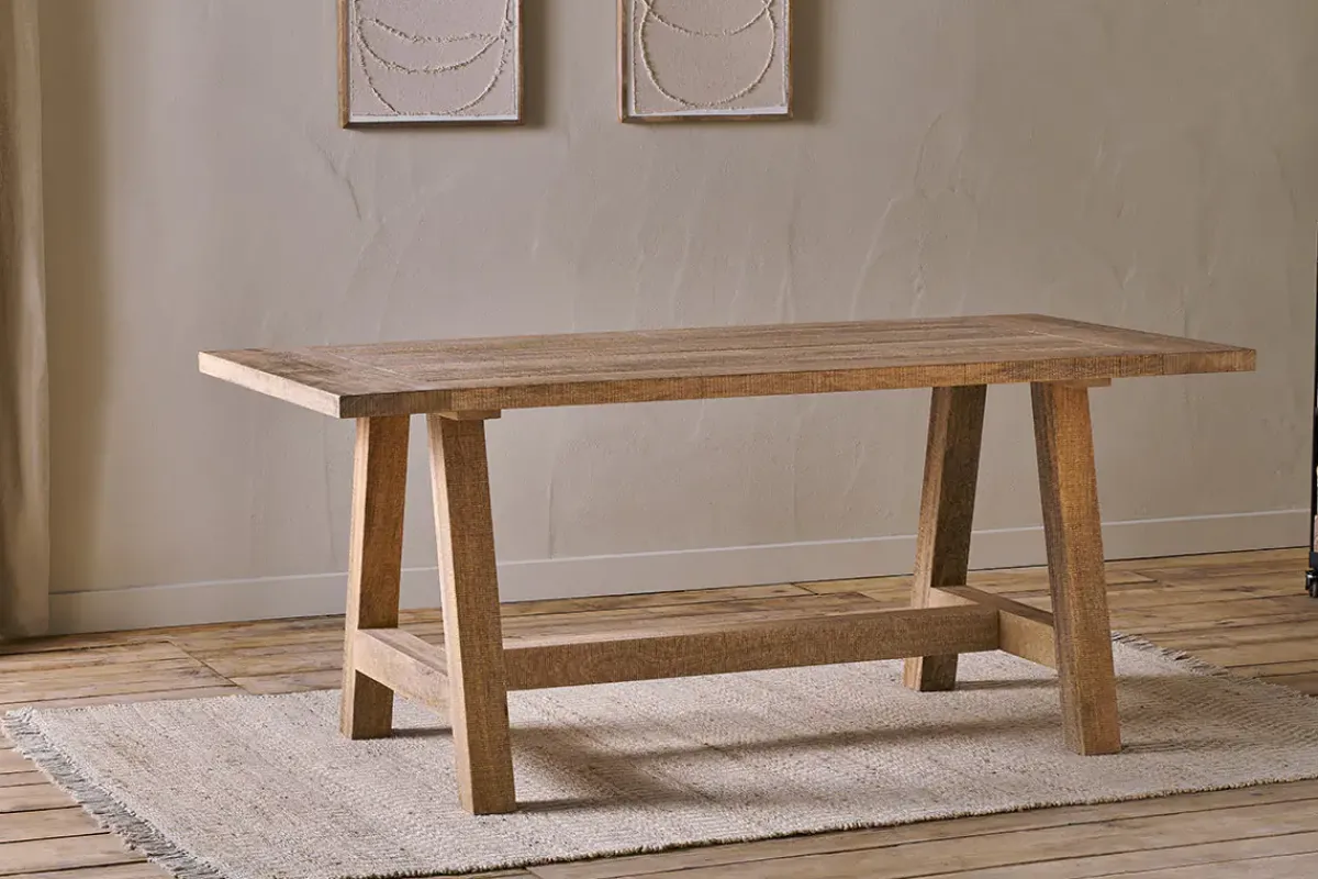Kitchen & Dining|Dining Tables^Nkuku Indali Mango Wood Dining Table - Natural