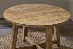 Kitchen & Dining|Dining Tables^Nkuku Indali Mango Wood Round Dining Table - Natural