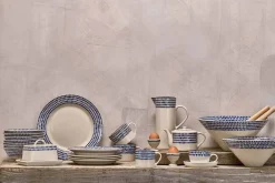 Pantry|Breakfast Accessories^Nkuku Indigo Drop Butter Dish - Cream & Indigo