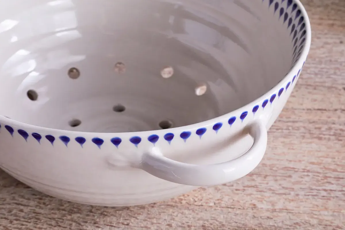 Pantry|Kitchen Storage^Nkuku Indigo Drop Colander - Indigo