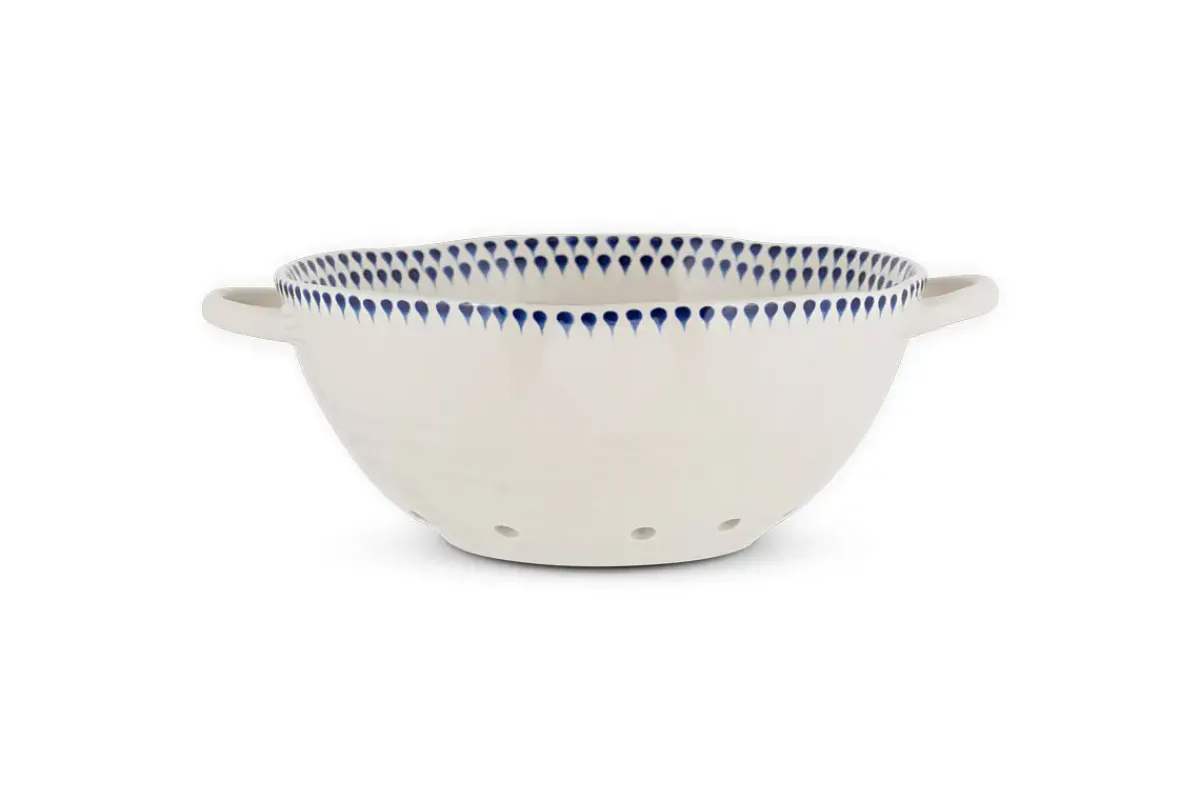 Pantry|Kitchen Storage^Nkuku Indigo Drop Colander - Indigo