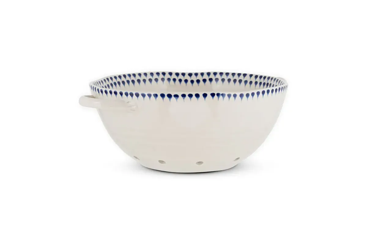 Pantry|Kitchen Storage^Nkuku Indigo Drop Colander - Indigo