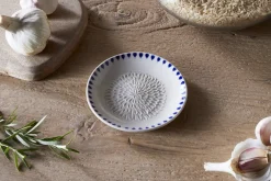 Serving Bowls^Nkuku Indigo Drop Garlic Grater - Cream & Indigo