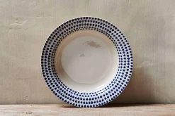 Bowls^Nkuku Drop Pasta Bowl - Cream & Indigo