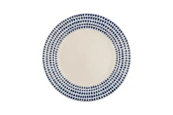 Plates^Nkuku Indigo Drop Side Plate - Cream & Indigo