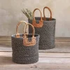 Baskets|Bathroom Accessories^Nkuku Indra Coil Basket - Charcoal