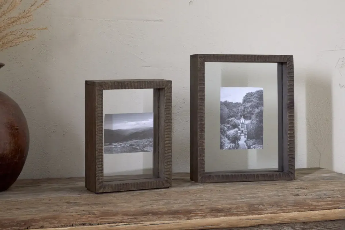Desk Accessories|Photo Frames^Nkuku Indu Standing Mango Wood Frame - Dark Ash