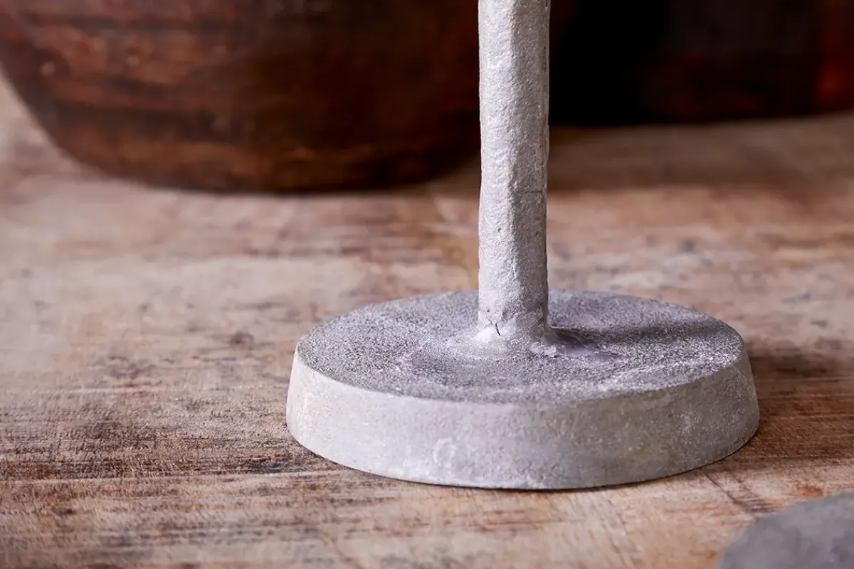 Desk Accessories|Candle Holders^Nkuku Inigo Candle Holder - Aged Zinc
