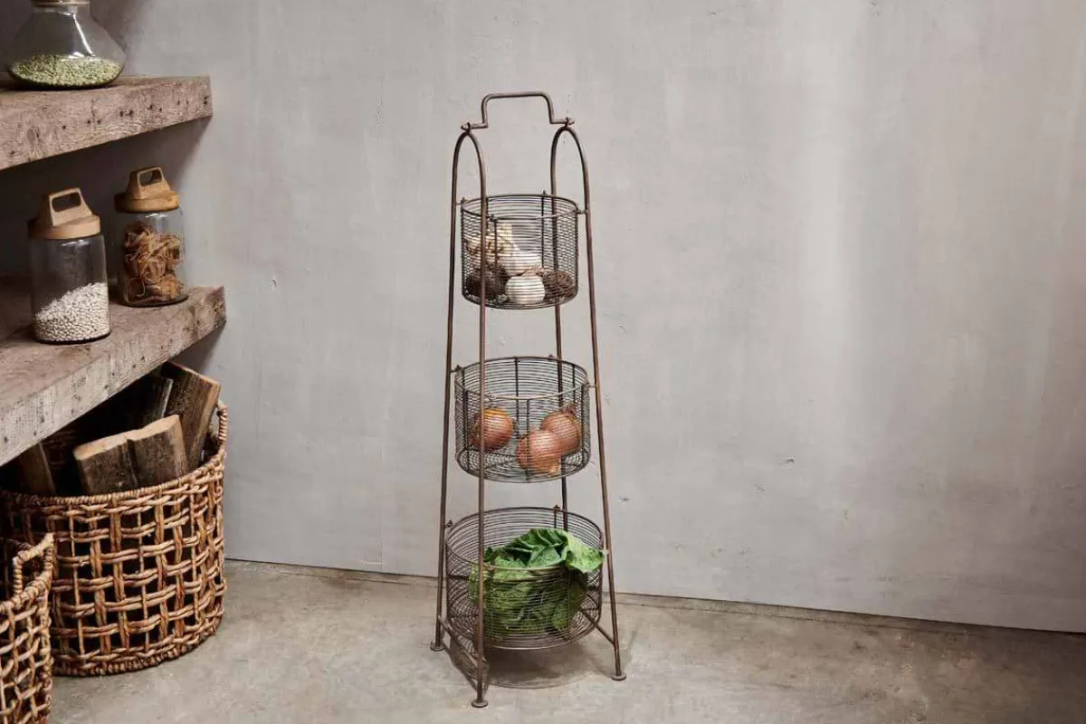 Pantry|Kitchen Storage^Nkuku Inkollu Three-Tiered Storage Stand