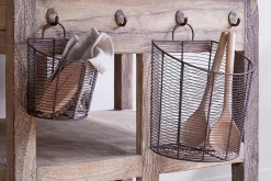 Baskets|Pantry^Nkuku Inkollu Wall Hung Baskets - Aged Brass - (Set of 2)