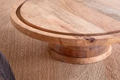 Cake Domes & Stands^Nkuku Inkollu Wire & Mango Wood Cake Stand - Aged Brass