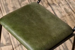 Home Office|Kitchen & Dining^Nkuku Iswa Leather & Cane Dining Chair - Green
