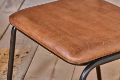 Home Office|Kitchen & Dining^Nkuku Iswa Leather & Cane Dining Chair - Tan