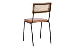Home Office|Kitchen & Dining^Nkuku Iswa Leather & Cane Dining Chair - Tan