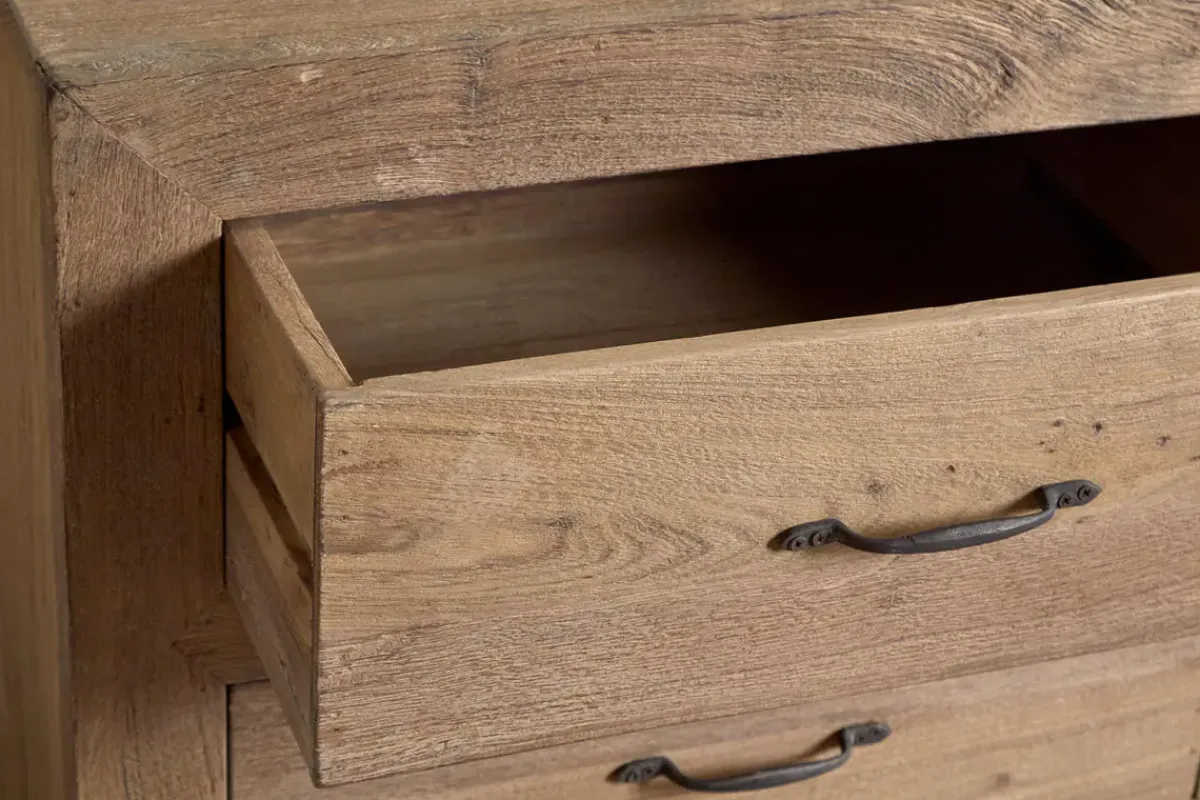 Bedroom^Nkuku Iya Reclaimed Wood Chest of Drawers - Natural - Small