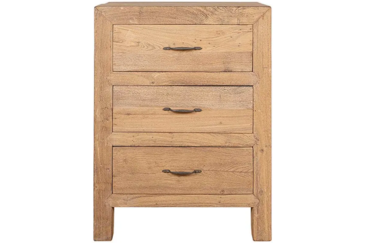 Bedroom^Nkuku Iya Reclaimed Wood Chest of Drawers - Natural - Small