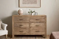 Bedroom^Nkuku Iya Reclaimed Wood Chest of Drawers - Natural - Large