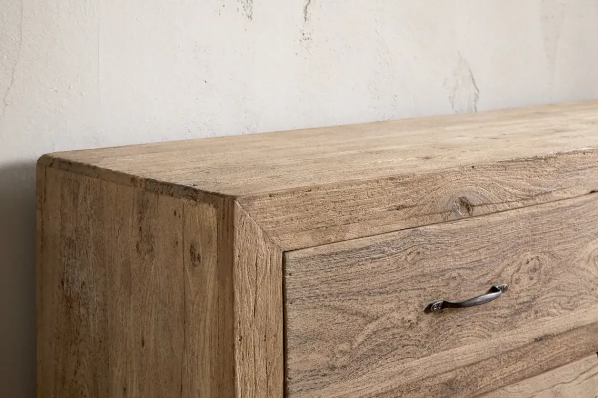 Bedroom^Nkuku Iya Reclaimed Wood Chest of Drawers - Natural - Large